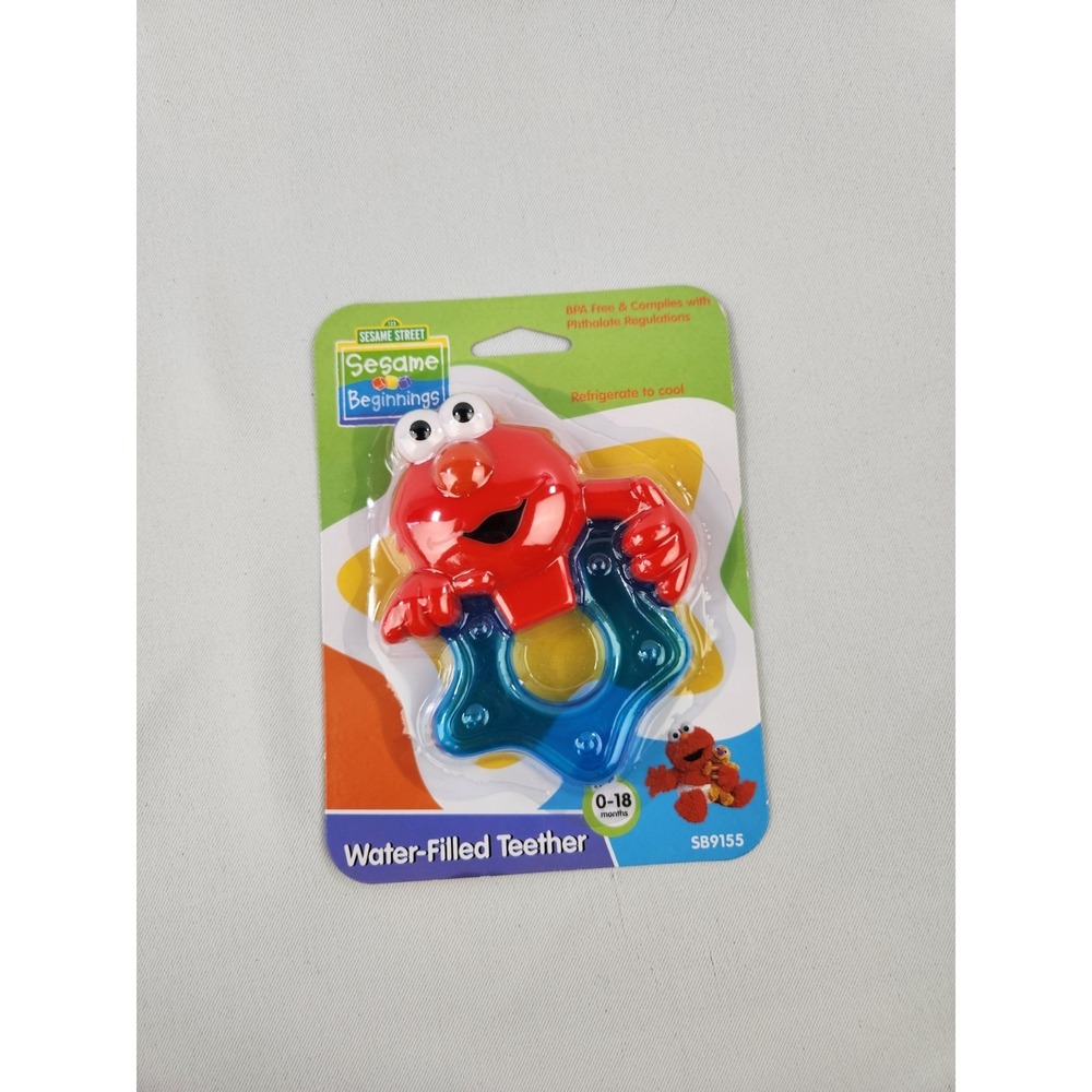 New Sesame Beginings Elmo Water Filled Teether Soother Refrigerate And Chill
